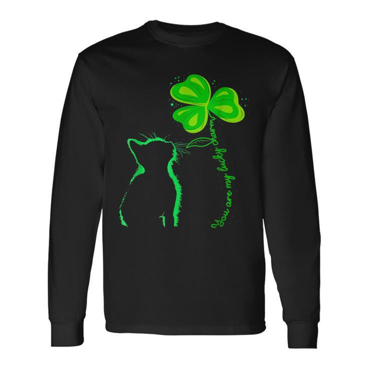 St Patricks Day Black Cat My Lucky Charm Long Sleeve T-Shirt