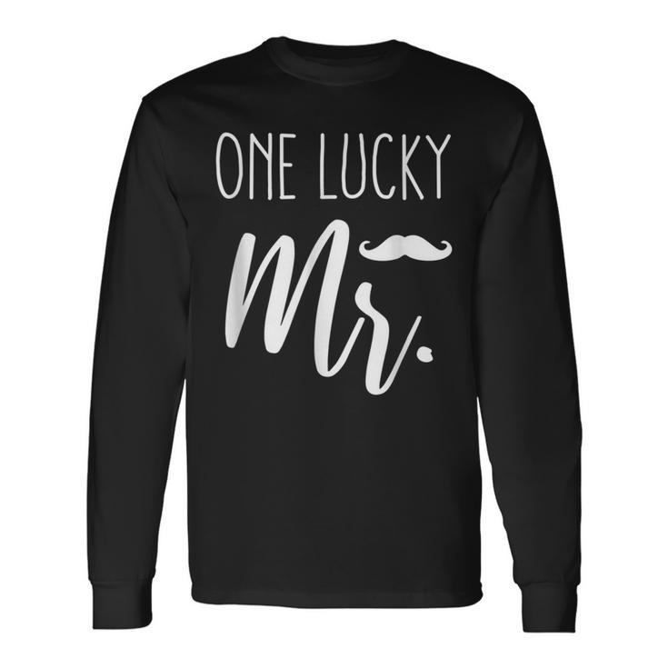 St Patricks Day Couples Matching One Lucky Mr Long Sleeve T-Shirt