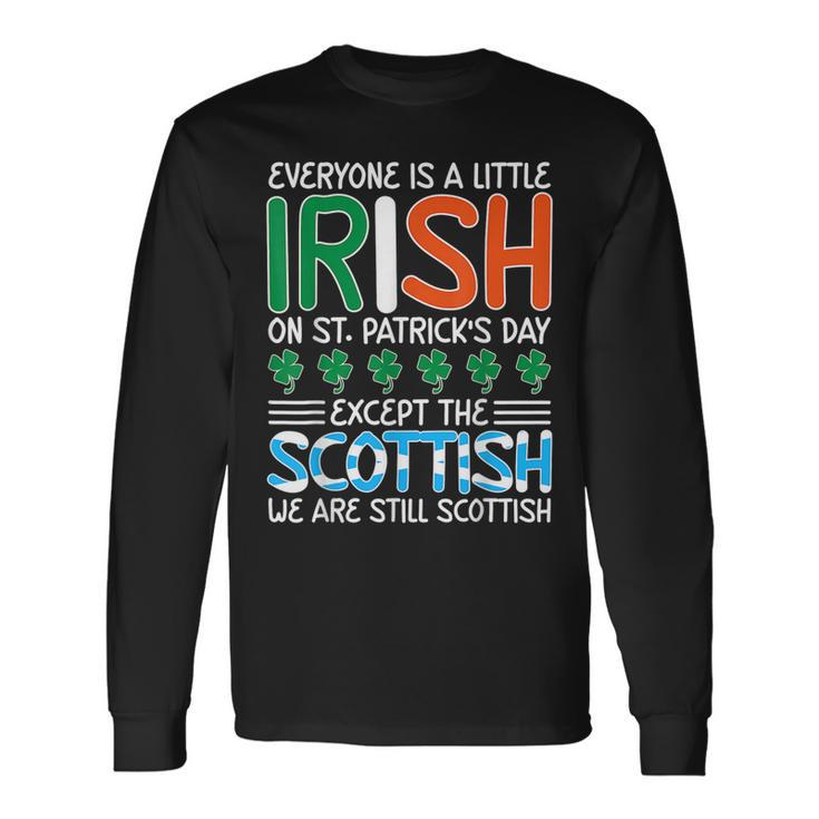 St Patricks Day Irish Flag Scottish Shamrock Joke Long Sleeve T-Shirt