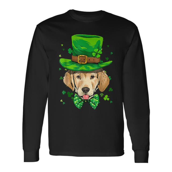 St Patricks Day Leprechaun Labrador Retriever Pet Dog Irish Long Sleeve T-Shirt