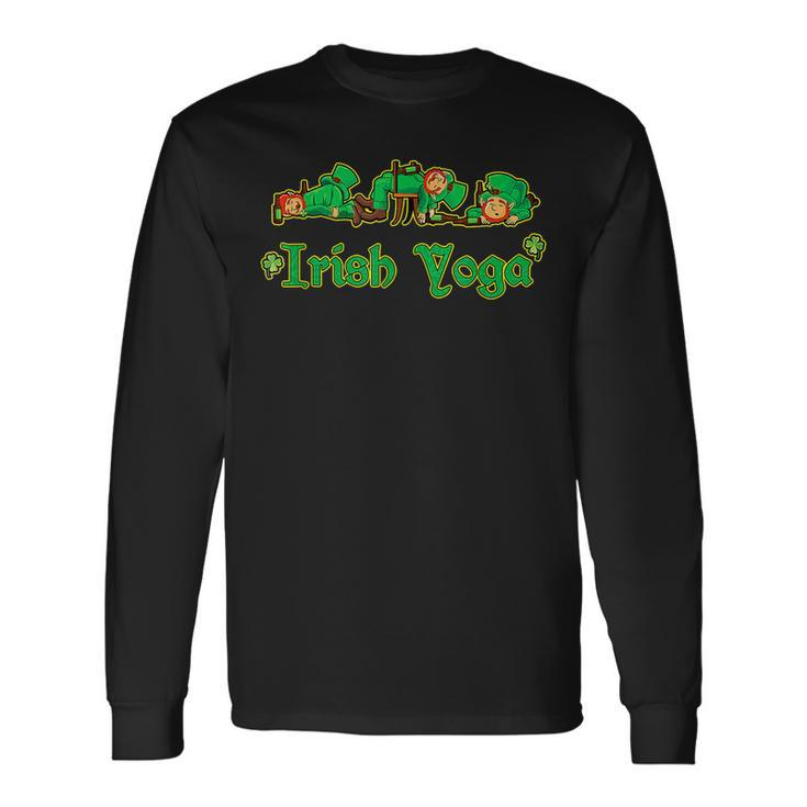 St Patricks Day Parade Drinking Squad Irish Yoga Humor Long Sleeve T-Shirt