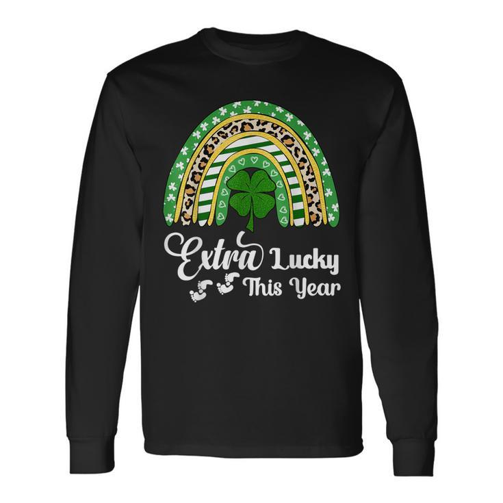 St Pattys Pregnancy Announcement St Patricks Day Pregnant Long Sleeve T-Shirt Gifts ideas