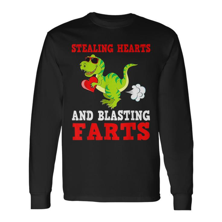 Stealing Hearts And Blasting Farts Rex Cute Toddler Long Sleeve T-Shirt