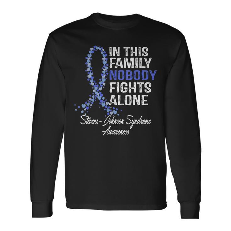 Stevens Johnson Syndrome Awareness Nobody Fights Alone Long Sleeve T-Shirt