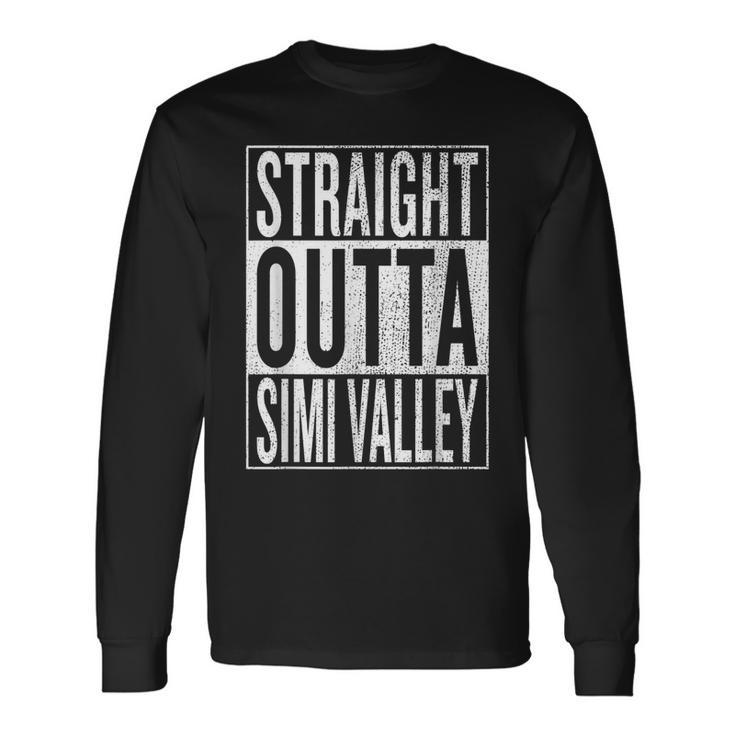 Straight Outta Simi Valley Great Travel & Idea V3 Men Women Long Sleeve T-Shirt T-shirt Graphic Print - Thegiftio