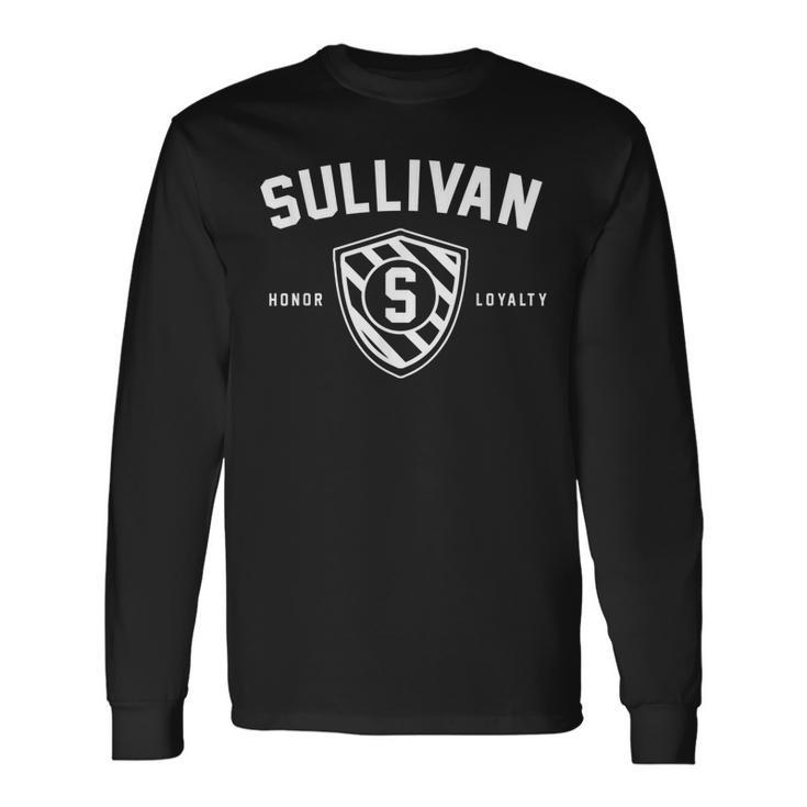 Sullivan Shield Last Name Crest Matching V2 Men Women Long Sleeve T-Shirt T-shirt Graphic Print