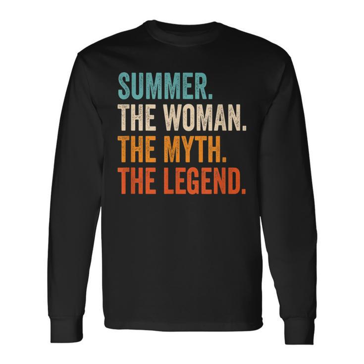 Summer The Woman The Myth The Legend First Name Summer Long Sleeve T-Shirt