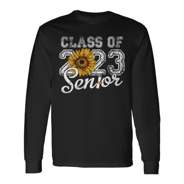Sunflower Senior Mom 23 Graduation Senior 23 Class Of 2023 Long Sleeve T-Shirt T-Shirt