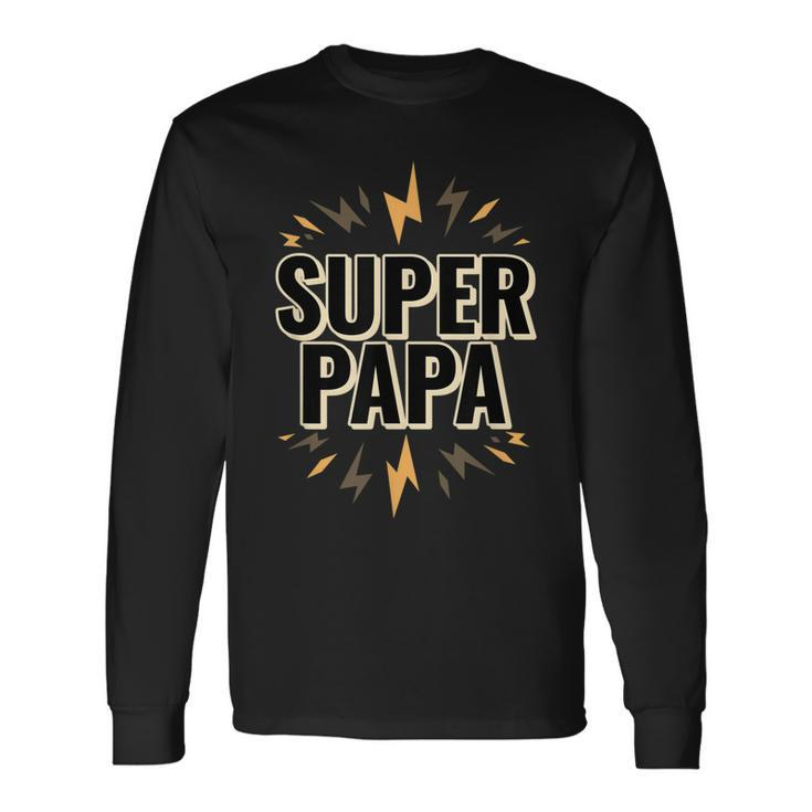 Super Papa Superheld Langarmshirts, Lustiges Herren Geburtstagsgeschenk Geschenkideen