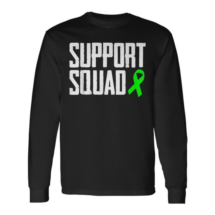 Support Squad Green Ribbon Non-Hodgkin Lymphoma Awareness Long Sleeve T-Shirt T-Shirt