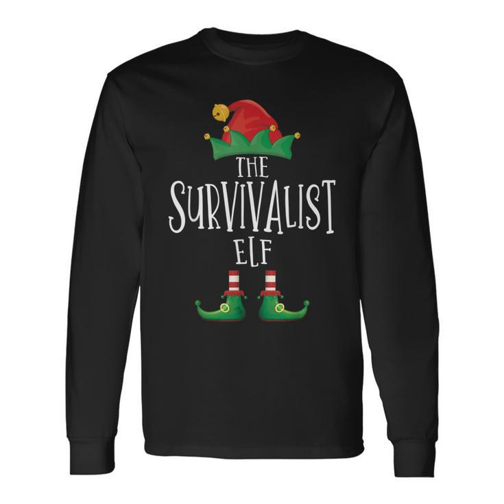 Survivalist Elfenhemd Familie Passender Pyjama Weihnachten Langarmshirts Geschenkideen