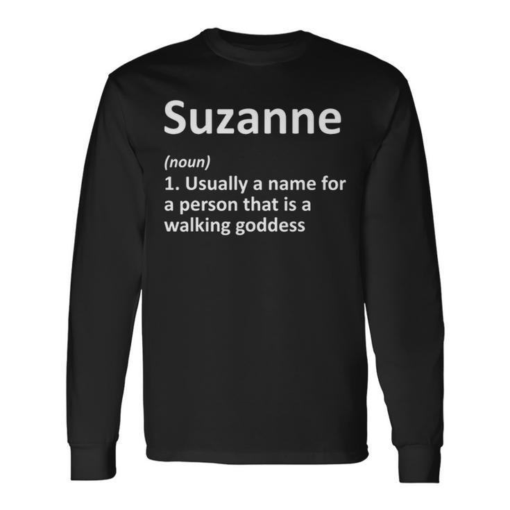 Suzanne Definition Personalized Birthday Idea Long Sleeve T-Shirt Gifts ideas