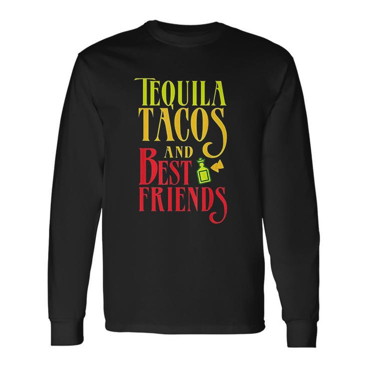 Taco Retro Taco Tequila Tacos And Best Friend Men Women Long Sleeve T-Shirt T-shirt Graphic Print