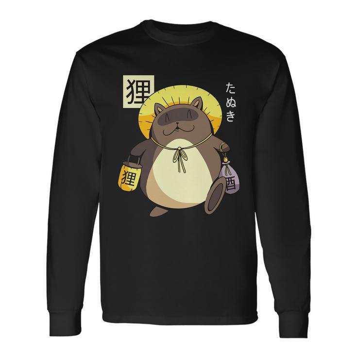 Tanuki Yokai Long Sleeve T-Shirt Gifts ideas
