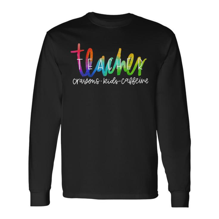 Teacher Life Happy Teachers Day Leopard Rainbow Long Sleeve T-Shirt T-Shirt