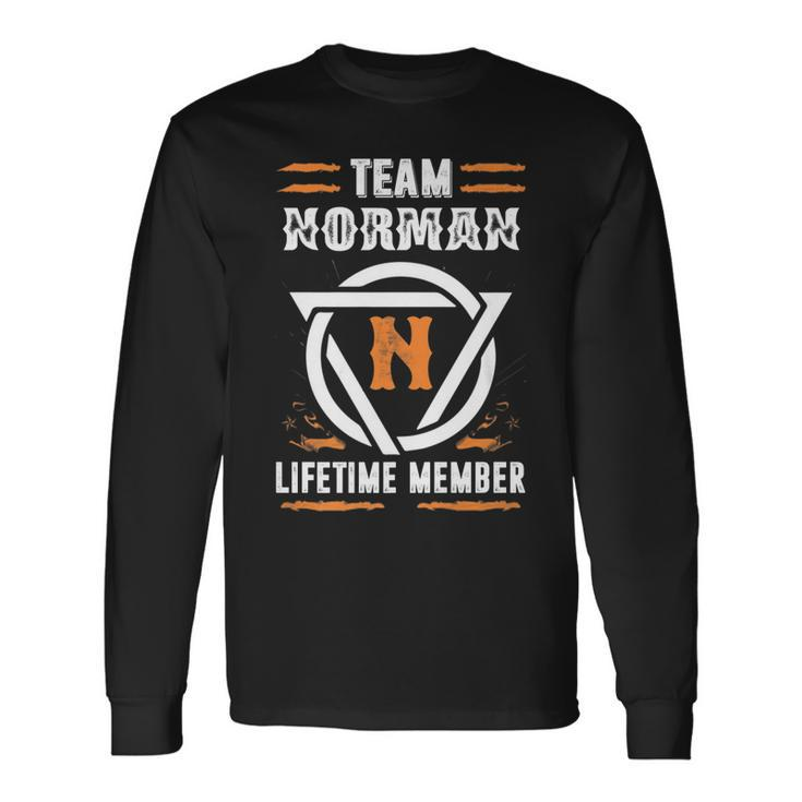 Team Norman Lifetime Member For Surname Last Name Long Sleeve T-Shirt