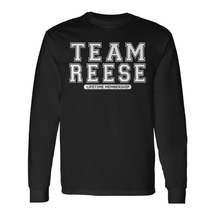 Team Reese Surname Reunion Crew Member Long Sleeve T-Shirt T-Shirt
