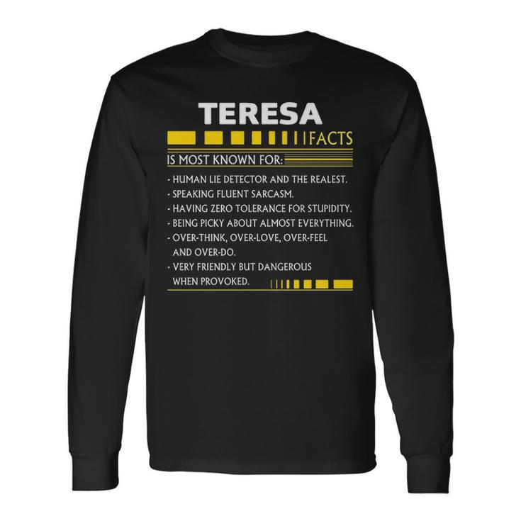 Teresa Name Teresa Facts V3 Long Sleeve T-Shirt