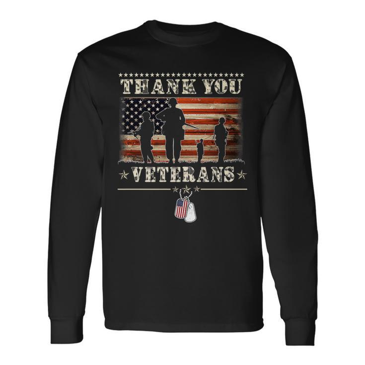 Thank You Veterans Proud Veteran Day Long Sleeve T-Shirt