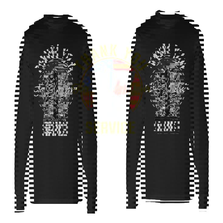 Thank You Veterans For Your Service Veterans Day Long Sleeve T-Shirt