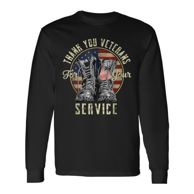Thank You Veterans For Your Service Veterans Day V2 Long Sleeve T-Shirt