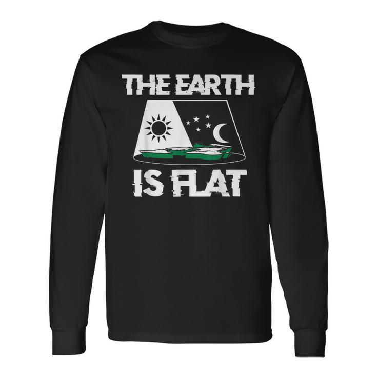 The Earth Is Flat Flat Earth  Men Women Long Sleeve T-shirt Graphic Print Unisex
