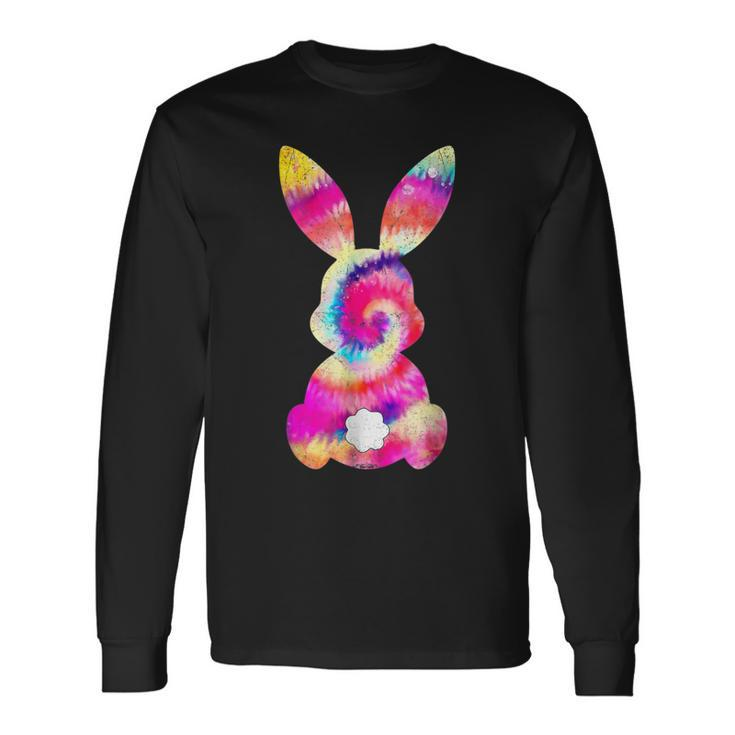 Tie Dye Bunny Rabbit Happy Easter Day Eggs Hunting Outfit Long Sleeve T-Shirt T-Shirt