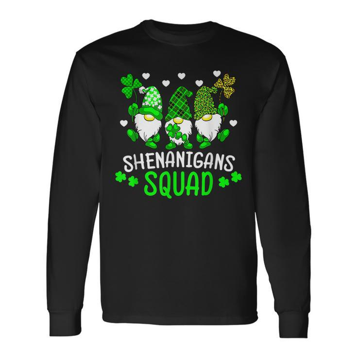 Time For Shenanigans Squad St Patricks Day Gnomes Long Sleeve T-Shirt