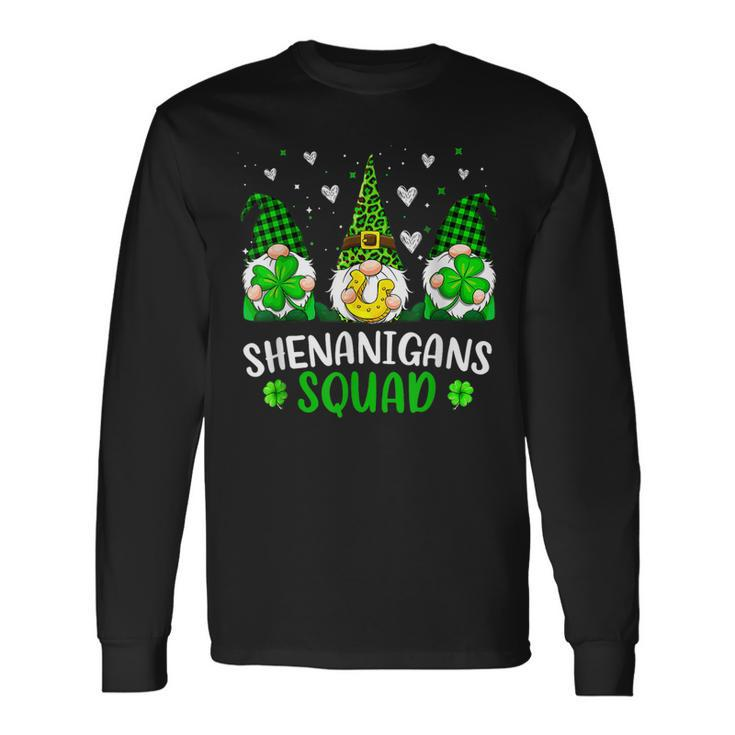 Time For Shenanigans Squad St Patricks Day Gnomes Long Sleeve T-Shirt