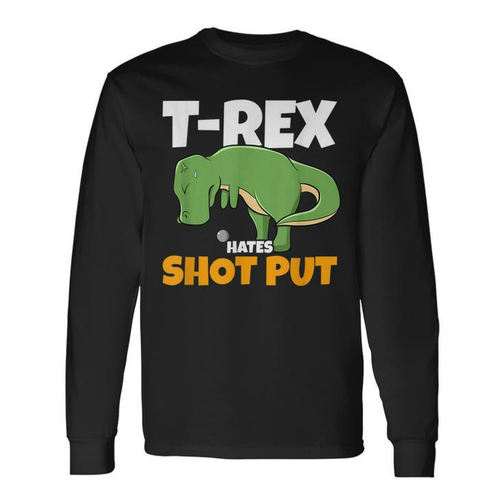 Track And Field Throwing Dino Thrower Shot Put Long Sleeve T-Shirt T-Shirt