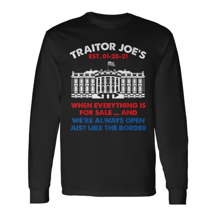 Traitor Joes Est 01 20 21 Anti Biden Long Sleeve T-Shirt T-Shirt Gifts ideas