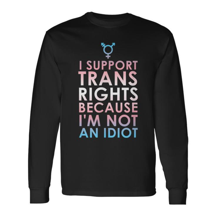 Transgender Ally Trans Pride Flag Support Long Sleeve T-Shirt