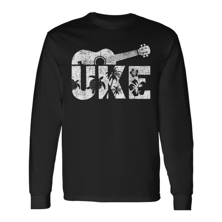 Uke Ukulele Player Ukulelist Music Guitarist Long Sleeve T-Shirt