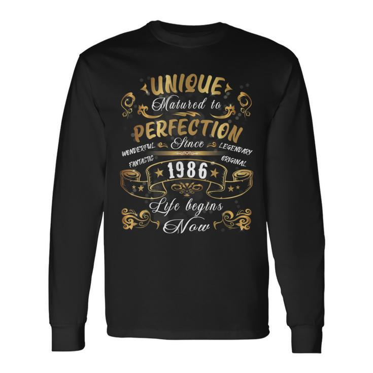 Unique 1986 Birthday Meme Mother And Father Born In 1986 T Long Sleeve T-Shirt