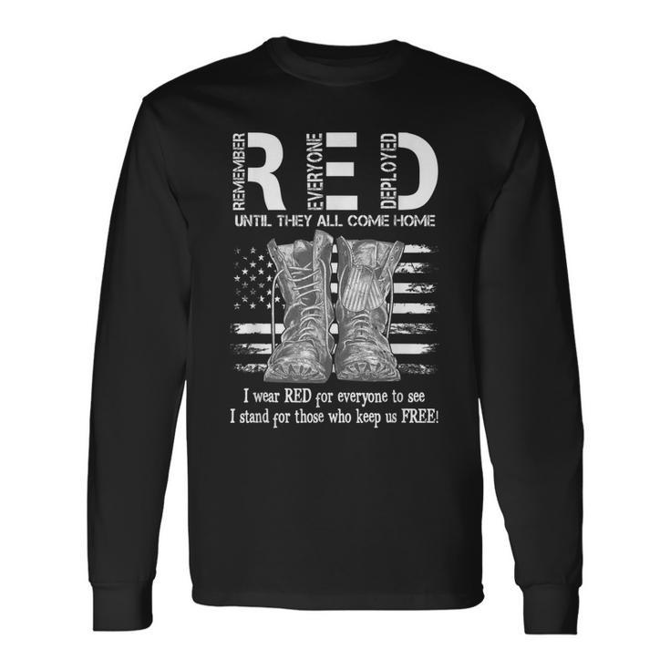 Until They Come Home My Soldier Us Flag Red Friday Military Long Sleeve T-Shirt