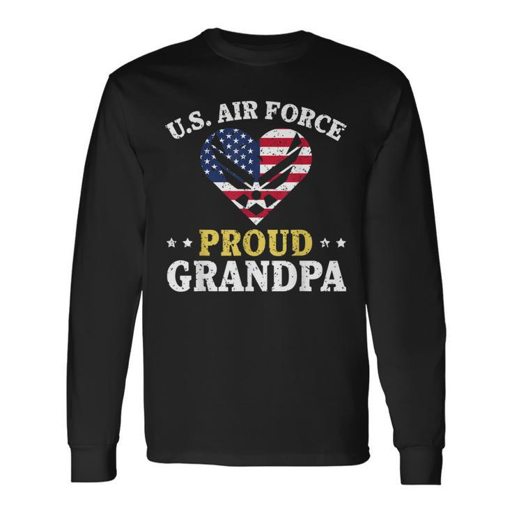 Us Air Force Proud Grandpa Airman Grandpa Long Sleeve T-Shirt T-Shirt