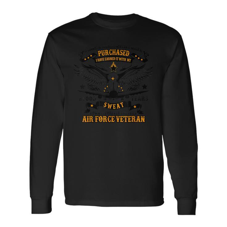 Us Air Force Veteran Armed Forces Long Sleeve T-Shirt T-Shirt