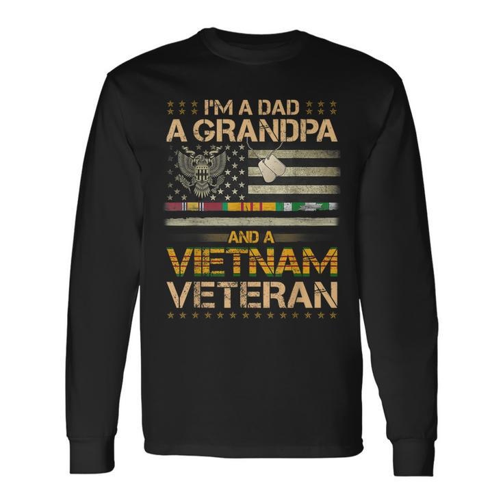 Us Army Vietnam Veteran Dad Grandpa Vietnam Veteran Long Sleeve T-Shirt