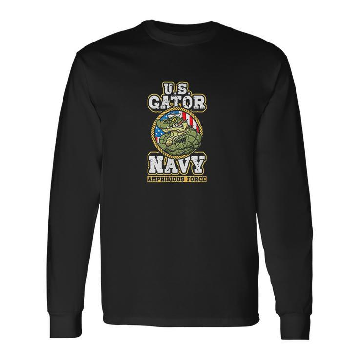 Us Gator Navy Amphibious Force Men Women Long Sleeve T-Shirt T-shirt Graphic Print