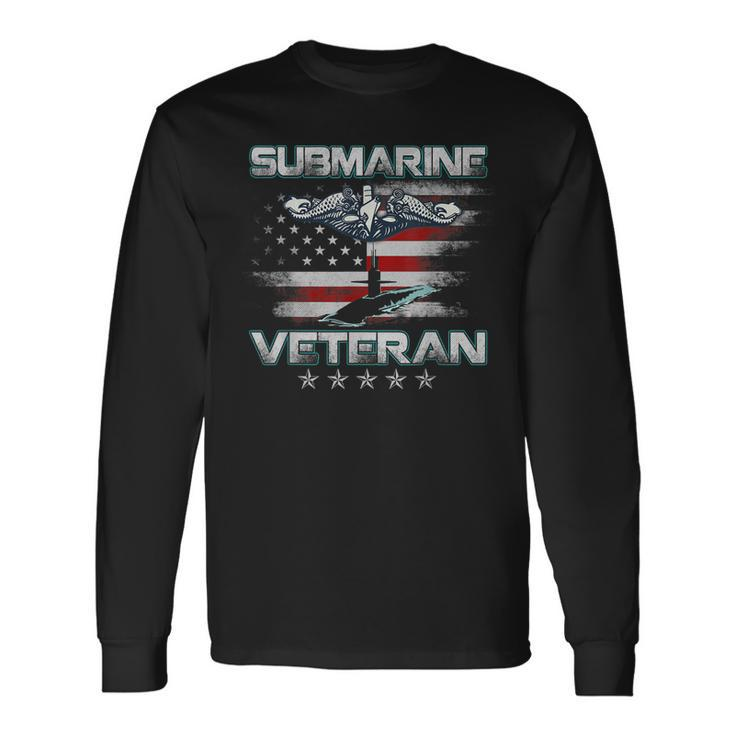 US Submarine Service Veteran Submariner Grumpy Old Vintage Long Sleeve T-Shirt