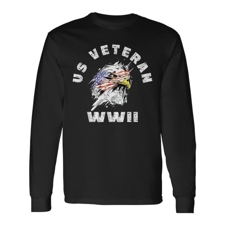 Us Veteran Wwii Military War Campaign Long Sleeve T-Shirt