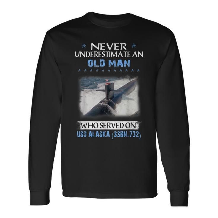 Uss Alaska Ssbn-732 Submarine Veterans Day Father Day Long Sleeve T-Shirt