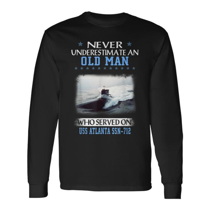 Uss Atlanta Ssn-712 Submarine Veterans Day Father Day Long Sleeve T-Shirt