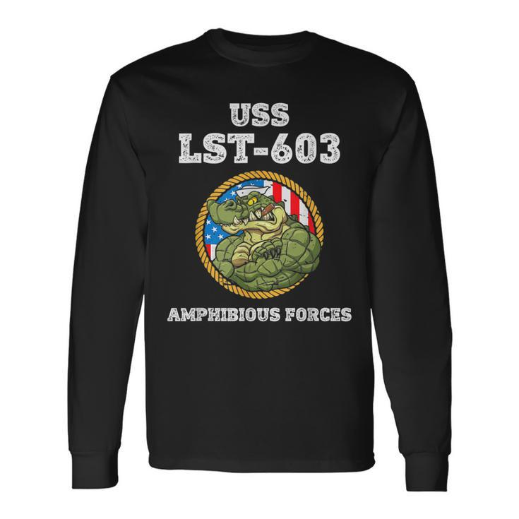 Uss Coconino County Lst-603 Amphibious Force Long Sleeve T-Shirt