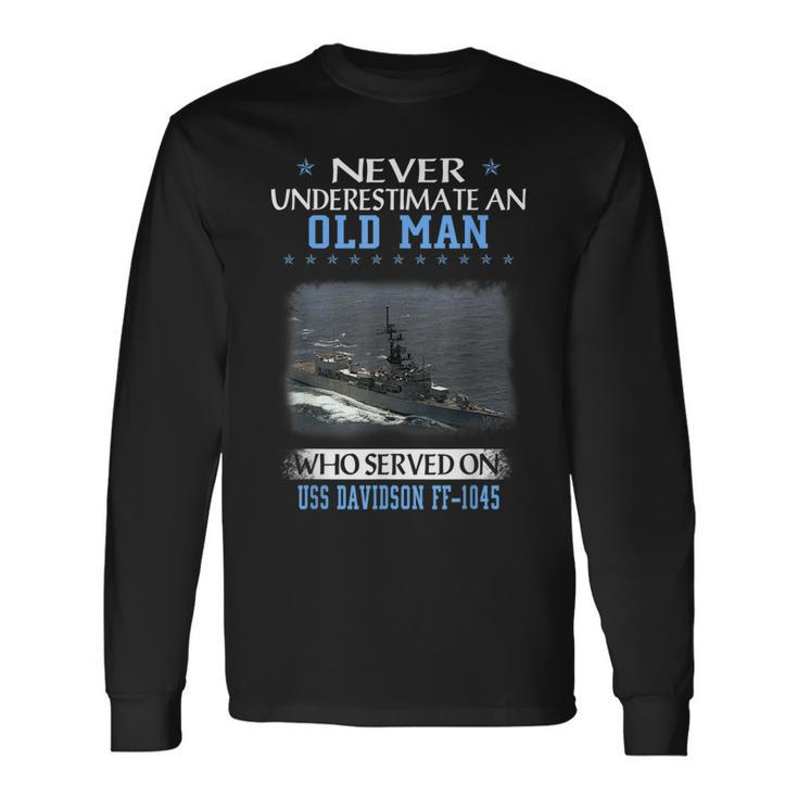 Uss Davidson Ff-1045 Veterans Day Father Day Long Sleeve T-Shirt