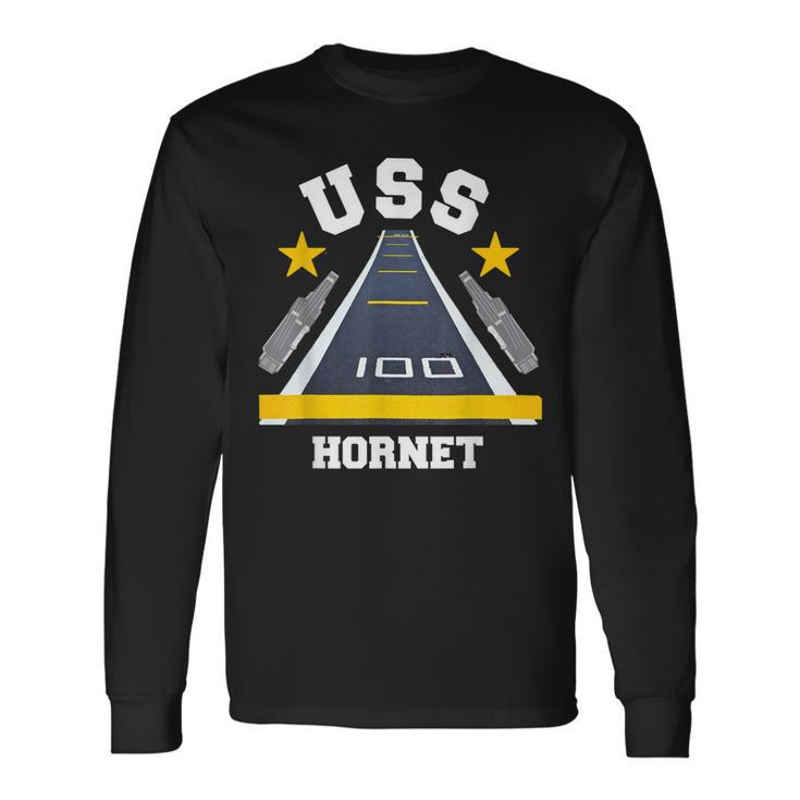 Uss Hornet Aircraft Carrier Military Veteran Long Sleeve T-Shirt