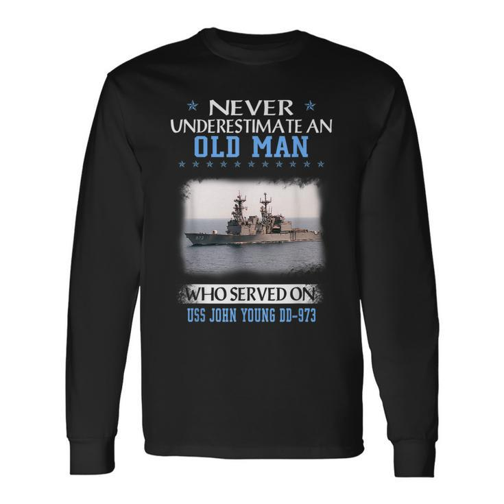 Uss John Young Dd-973 Destroyer Class Veterans Father Day Long Sleeve T-Shirt