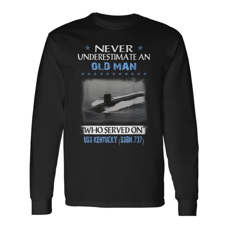 Uss Kentucky Ssbn-737 Submarine Veterans Day Father Day Long Sleeve T-Shirt