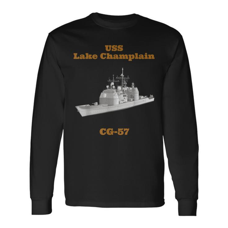 Uss Lake Champlain Cg-57 Navy Sailor Veteran Long Sleeve T-Shirt