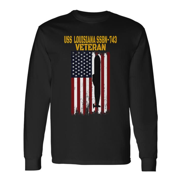 Uss Louisiana Ssbn-743 Submarine Veterans Day Fathers Day Long Sleeve T-Shirt